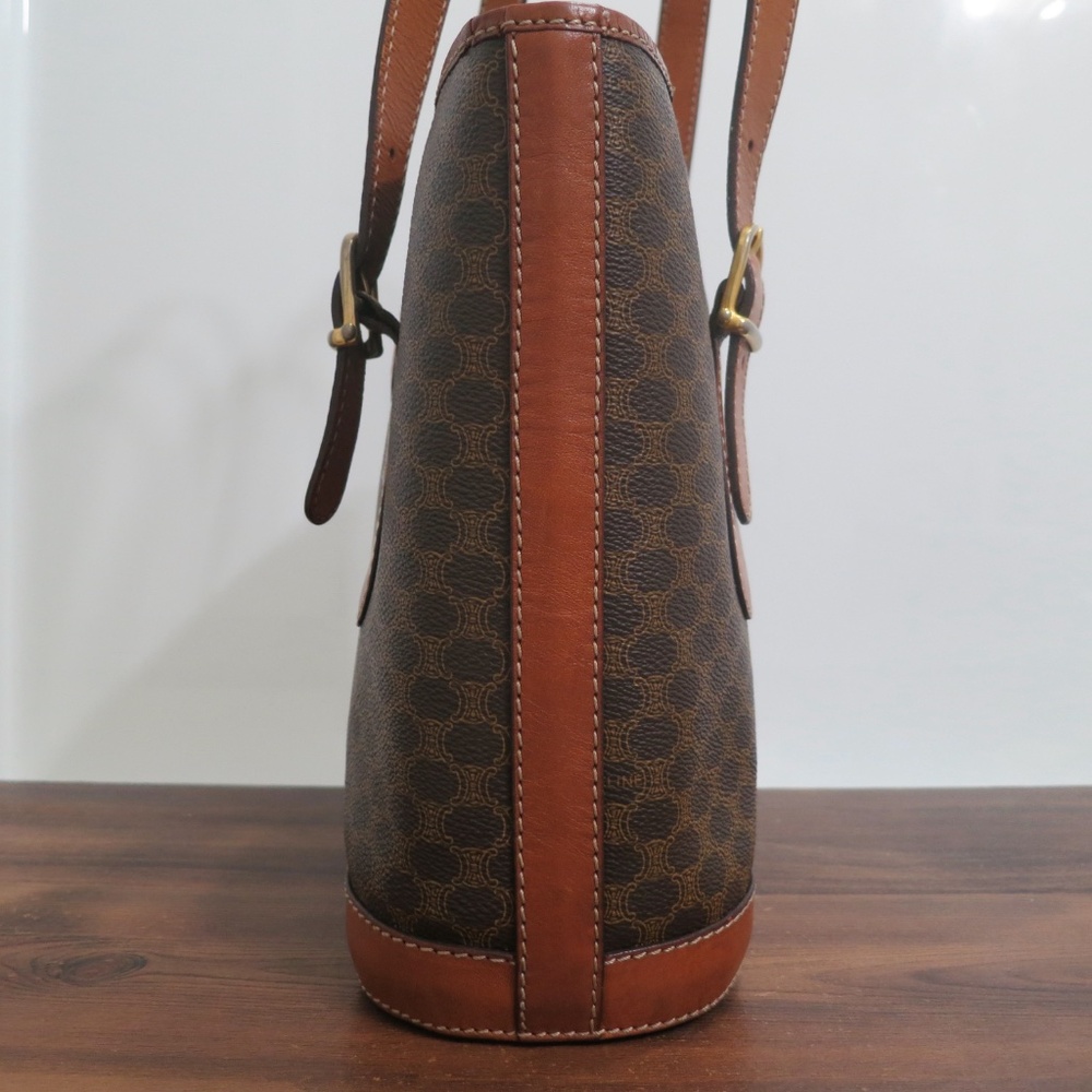 Celine Macadam Tote with COA Size Medium Vintage Circa 1970-80 - Picture 11 of 16